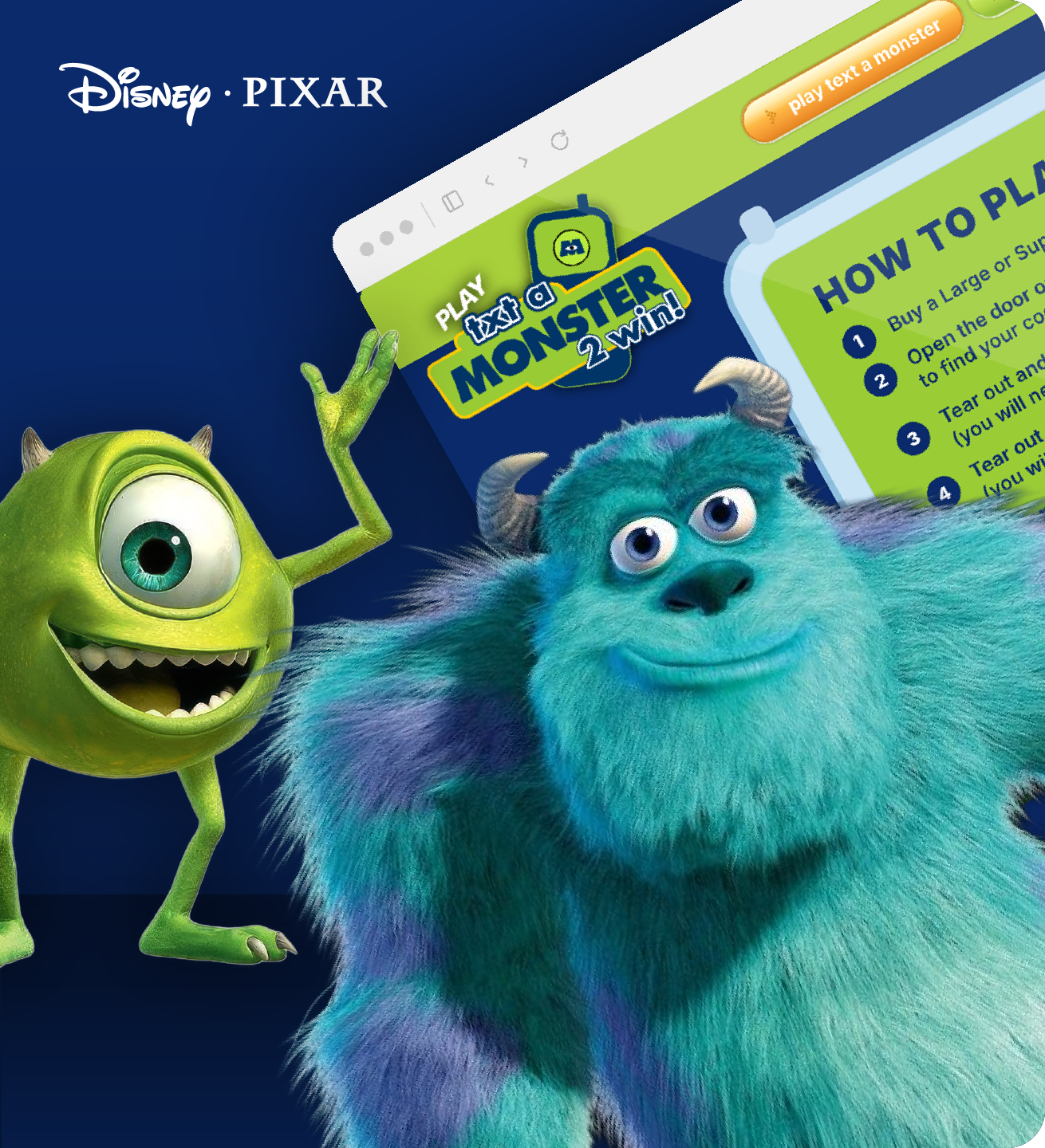 Text-a-Monster: interactive web for a record-breaking SMS campaign